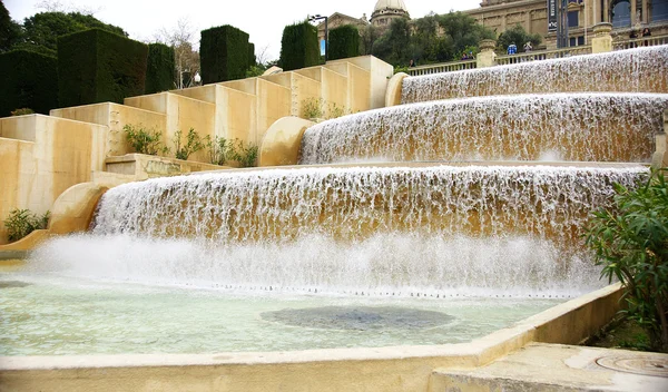 Wasserfall Brunnen von Montjuic — Stockfoto