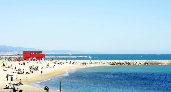Panoramablick auf den Strand von Nova icaria — Stockfoto