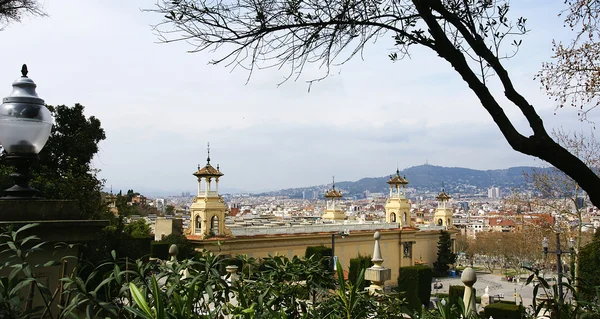 Vista de Barcelona desde Montjuic — Foto de Stock