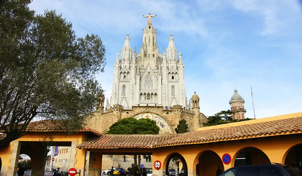 Chrám Nejsvětějšího srdce v tibidabo — Stock fotografie