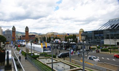 genel bakış maria cristina avenue motorlu göstermek 2.013, barcelona