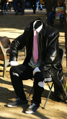 Bir şehir sokakta yaşayan heykeller