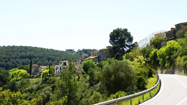 Panoramiczny z castellet i la gornal — Zdjęcie stockowe