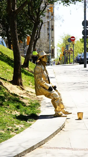 Living Statues on a city street — Stock Photo, Image