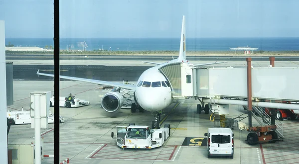 Flugzeug bereit für den Versand — Stockfoto