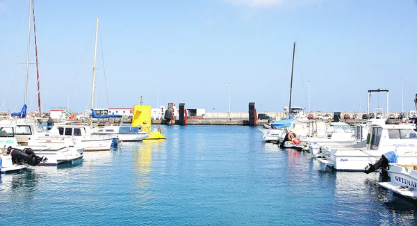 Port of Playa Blanca in Lanzarote Royalty Free Stock Photos