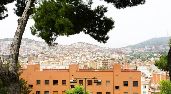 Обзор окрестностей Барселоны — стоковое фото