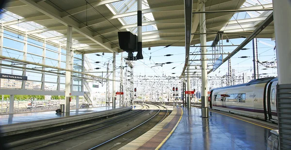 platformları ve atocha istasyonu trenler
