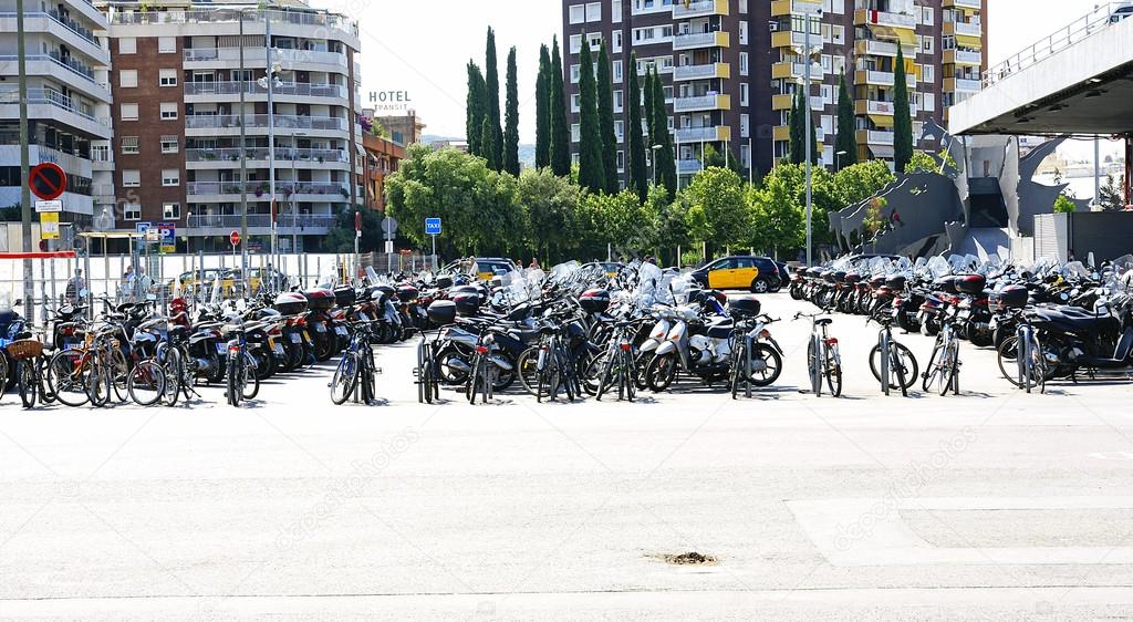 Motorcycle parking space