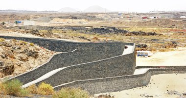 taş duvarlar los mermerler arrecife Port binmek