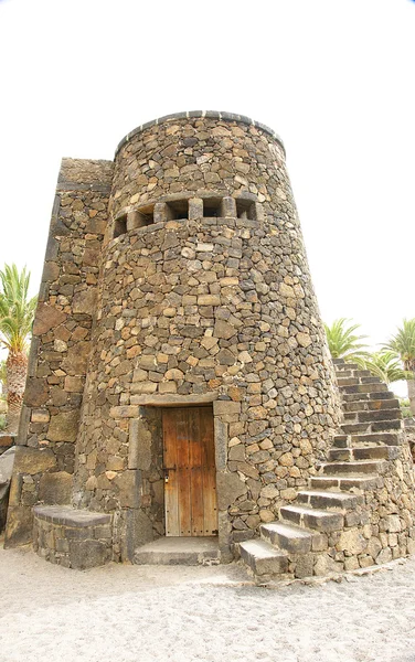 Decoratieve kasteeltoren in costa teguise — Stockfoto