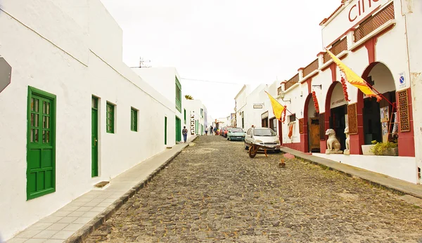 Teguise caddeler, pazarlar ve bahçeler — Stok fotoğraf