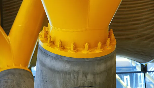 Architectural detail of columns Barajas Airport Terminal 4, — Stock Photo, Image