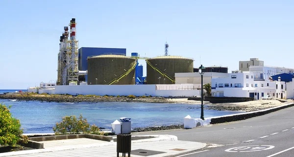 Panoramica della centrale termica Arrecife — Foto Stock