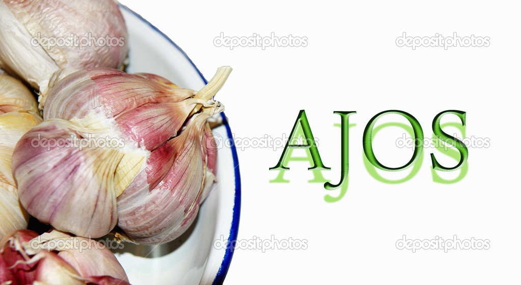 Dish of garlic