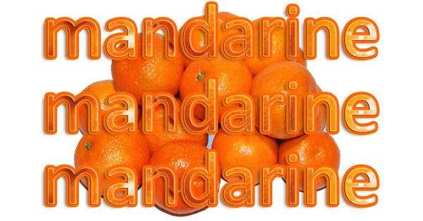 Mandarines sur fond blanc — Photo