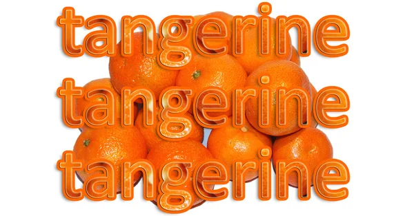 Tangerine pada latar belakang putih — Stok Foto