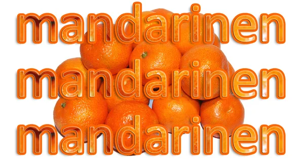 Mandarini su sfondo bianco — Foto Stock