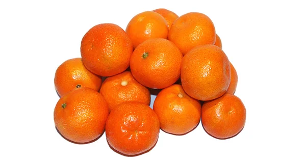 Mandarines sur fond blanc — Photo