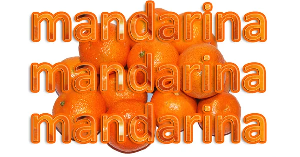 Tangerines on white background — Stock Photo, Image