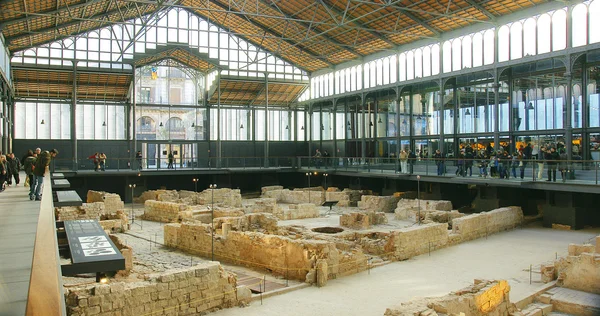 Resti archeologici nel Born di Barcellona — Foto Stock