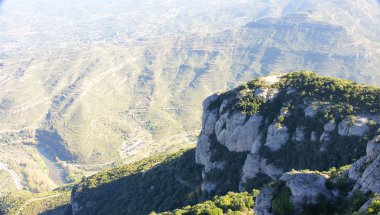 dağlar ve vadiler montserrat gelen panoramik
