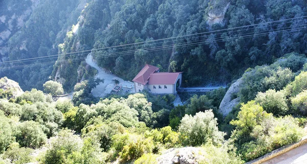 Panorâmica de montanhas e vales de Montserrat — Fotografia de Stock