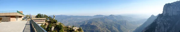 Vista das montanhas e vales de Montserrat — Fotografia de Stock