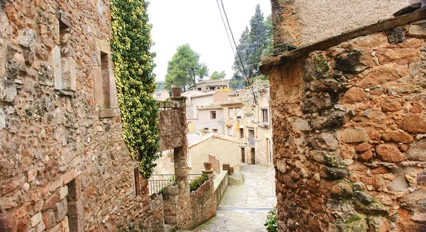 The buildings, the streets and alleys of the Middle Ages in Mura — Stock Photo, Image