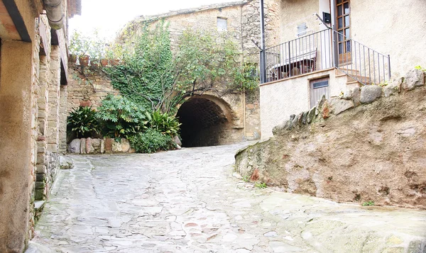 The buildings, the streets and alleys of the Middle Ages in Mura — Stock Photo, Image