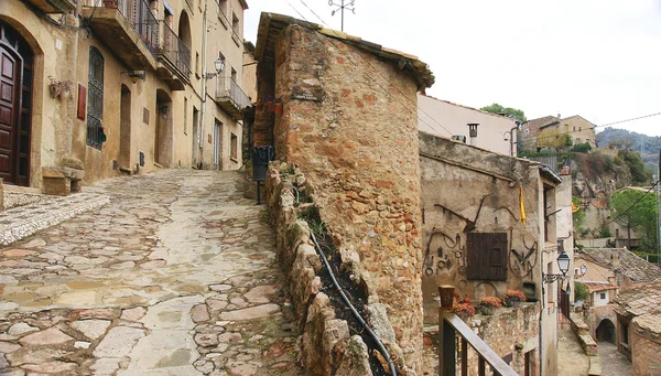 The buildings, the streets and alleys of the Middle Ages in Mura — Stock Photo, Image