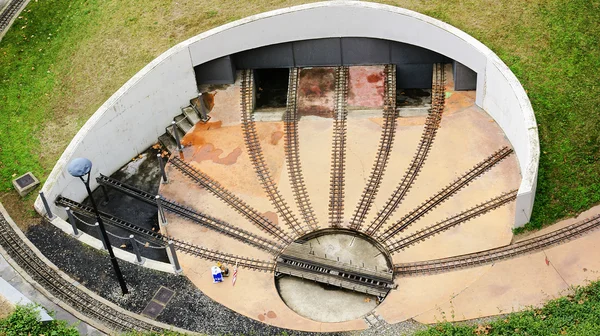 Bahnwärter Trenet Vallparads Park in Terrassa — Stockfoto