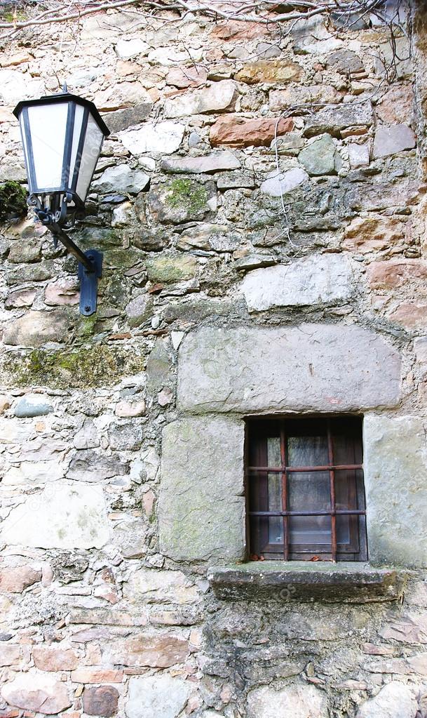 Close up of old window in Mura