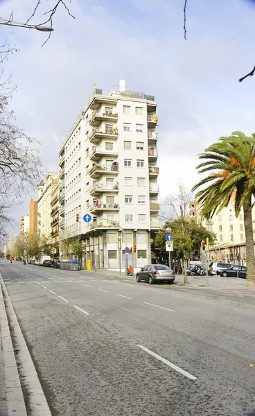 Vue d'une rue à Barcelone — Photo