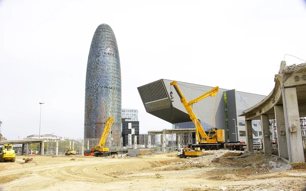 Opere di costruzione del Museo del design di Barcellona — Foto Stock