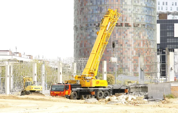 Bauarbeiten am museum für design in barcelona — Stockfoto