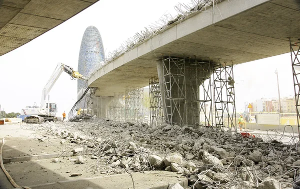 Obras de construção do Museu do design em Barcelona — Fotografia de Stock