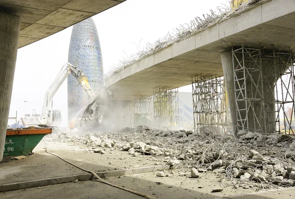 Building works of the Museum of the design in Barcelona — Stock Photo, Image