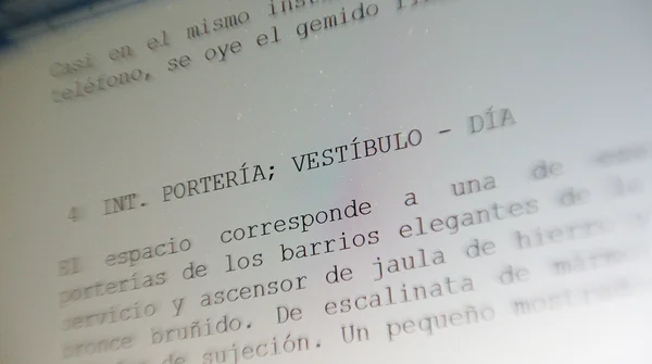Psaný text ve španělštině — Stock fotografie