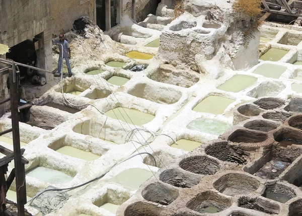 Kleurstoffen voor het verven van stoffen in fez — Stockfoto