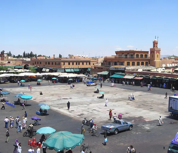 在马拉喀什的集市广场 — 图库照片