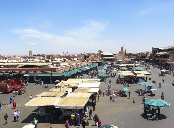 Praça do Mercado em Marrakech — Fotografia de Stock
