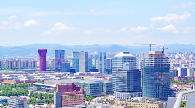 Barcelona, Katalunya, İspanya ve Avrupa 'daki Montjuic Dağı' ndan Hospital de Llobregat Panoramisi