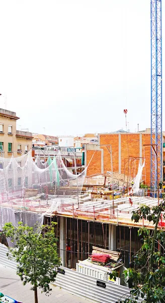 Construção Bloco Apartamentos Barcelona Catalunha Espanha Europa — Fotografia de Stock
