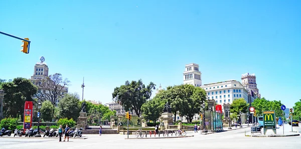 バルセロナのカタルーニャ広場にあるフランチェスコ マキア記念碑 カタルーニャ スペイン ヨーロッパ — ストック写真
