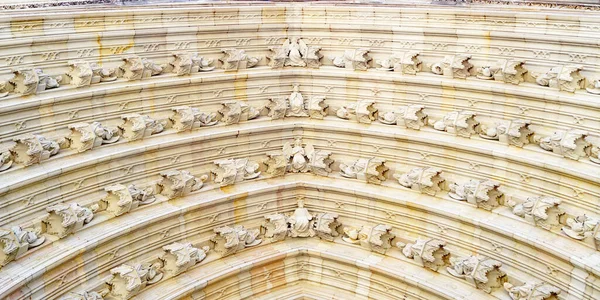 Detalhe Arquitetura Grade Porta Estilo Gótico Catedral Barcelona Catalunha Espanha — Fotografia de Stock