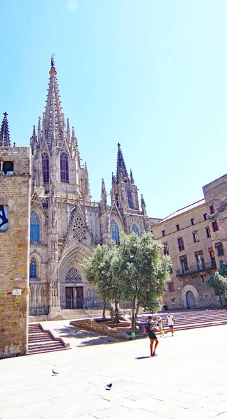 Gotická Katedrála Barceloně Katalánsku Španělsku Evropě — Stock fotografie