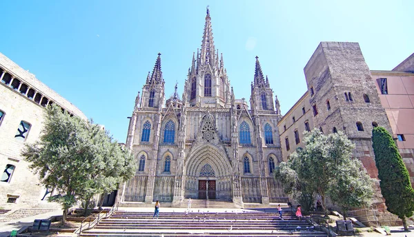 Catedral Estilo Gótico Barcelona Cataluña España Europa — Foto de Stock