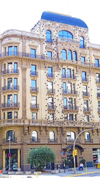 Sanierung Eines Modernistischen Gebäudes Barcelona Katalonien Spanien Europa — Stockfoto