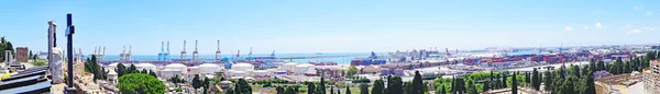 Obszar Przemysłowy Portu Barcelonie Katalonia Hiszpania Europa — Zdjęcie stockowe